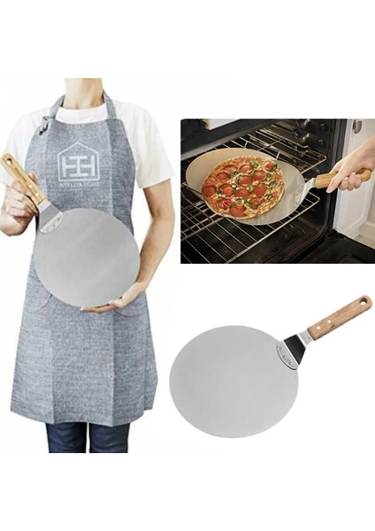 1 Parça Pizza Taş Pişirme Pasta Araçları Paslanmaz Çelik Haşlanma Önleyici Pizza Spatula Meşe Saplı Kek Kürek Mutfak Aksesuarları (Yurt Dışından) modelleri
