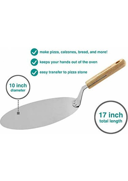 1 Parça Pizza Taş Pişirme Pasta Araçları Paslanmaz Çelik Haşlanma Önleyici Pizza Spatula Meşe Saplı Kek Kürek Mutfak Aksesuarları (Yurt Dışından) fırsatları