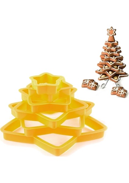 No.4 Tarzı Et Noel Ağacı Kurabiye Kesici Kalıp Yıldız Şekli Fondan Kek Bisküvi Kesici Kalıpları 3D Kek Dekorasyon Araçları Pişirme Kalıpları (Yurt Dışından) fırsatları