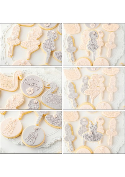 Bale Etek Kalıp Stili Bale Kız Doğum Günü Kuğu Kurabiye Piston Kesiciler Fondan Kek Kalıbı Bisküvi Sugarcraft Kek Dekorasyon Araçları Kurabiye Damgası (Yurt Dışından) indirimleri