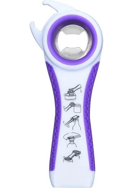 Beyaz Mor Tarzı Çok Fonksiyonlu Bira Şişe Açacağı Hepsi Bir Arada Kavanoz Tutucu Bira Kapağı Bükümlü Kavanoz Şarap AÇACAĞI2020 (Yurt Dışından)