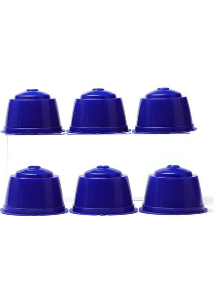 6 Adet-Lacivert Tarzı 6 Adet Fit Dolce Gusto Kahve Kapsülü Yeniden Kullanılabilir Kahve Pod Nescafe Dolce Gusto Kaşık ile Fırça Mutfak Aksesuarları (Yurt Dışından)