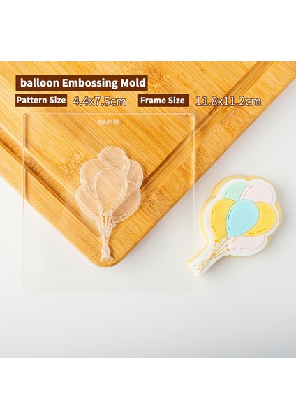 Balon Kabartma Stili Sevimli Mutlu Yıllar Aşk Çerez Piston Kesiciler Fondan Kek Kalıbı Bisküvi Sugarcraft Kek Dekorasyon Araçları Çerez Damgası (Yurt Dışından)