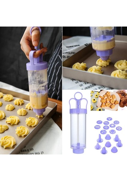 Kurabiye Çantası-4 Tarzı Manuel Kurabiye Kalıp Tabancası Dıy Pasta Şırınga Extruder Nozulları Buzlanma G Kremalı Muffin Bisküvi Makinesi Makinesi Tatlı Dekorasyon (Yurt Dışından) fırsatları