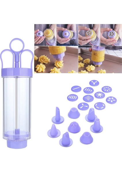 Kurabiye Çantası-4 Tarzı Manuel Kurabiye Kalıp Tabancası Dıy Pasta Şırınga Extruder Nozulları Buzlanma G Kremalı Muffin Bisküvi Makinesi Makinesi Tatlı Dekorasyon (Yurt Dışından) indirimleri