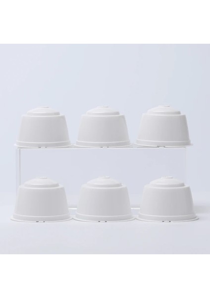 6 Adet-Beyaz Stil 6 Adet Fit Dolce Gusto Kahve Kapsülü Yeniden Kullanılabilir Kahve Pod Nescafe Dolce Gusto Kaşık ile Fırça Mutfak Aksesuarları (Yurt Dışından)