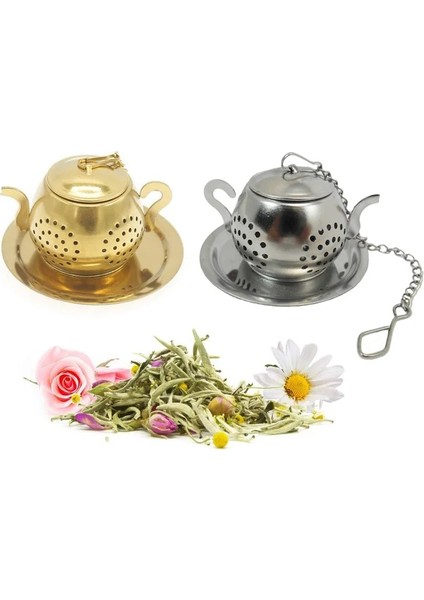 Altın Yuvarlak Tepsi Stili Paslanmaz Çelik Demlik Şekli Çay Demlik Baharat Çiçek Çay Süzgeç Bitkisel Filtre Mutfak Teaware Aksesuarları Çay Topu Teesieb (Yurt Dışından)