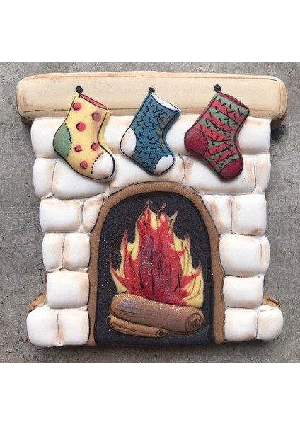Kenıao Kış Noel Şömine Kurabiye Kesici x 8.5cm - Bisküvi Fondan Sandviç Ekmek Kalıbı - Paslanmaz Çelik - Janka Tarafından (Yurt Dışından) modelleri