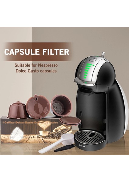 3 Adet Tarzı Pcs Nescafe Için Doldurulabilir Kapsüller Dolce Gusto Kahve Kapsülleri Kaşık Fırçalı Yeniden Kullanılabilir Filtre Kahve Kapları Yüksek (Yurt Dışından) modelleri