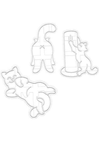 3 Adet Set Stili 3D Kedi Şekli Çerez Kesiciler Kalıp Sevimli Hayvan Kitty Kedi Bakeware Çocuklar Çocuklar Için Dıy Aracı Pişirme Kalıp Kek Tatlı Dekoratörler (Yurt Dışından)