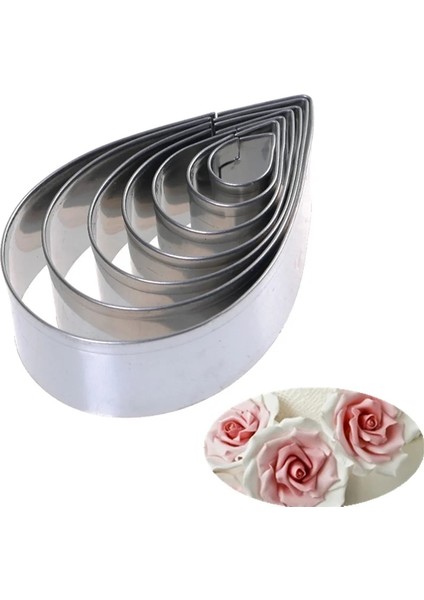 Gümüş Tarzı Et Çerez Kesiciler Dıy Pasta Fondan Damgalama Kalıp Gül Petal Şeker Craft Bisküvi Kesiciler Çikolatalı Kek Dekorasyon Araçları (Yurt Dışından)