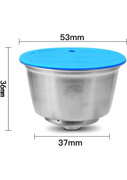 Resim Stili Olarak Recafımıl Eusable Crema Kahve Kapsülü ve Süt Filtresi Nescafe Dolce Gusto Kahve Makinesi Için Paslanmaz Çelik Espresso Pod Tamper (Yurt Dışından)