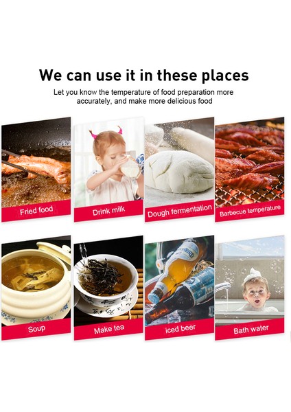 1 Adet Beyaz Stil Yenı Elektronik Gıda Termometresi Dijital Termometre Et Barbekü Probu Süt Yağı Sıcaklık Sensörü Mutfak Için Pişirme Araçları (Yurt Dışından) modelleri