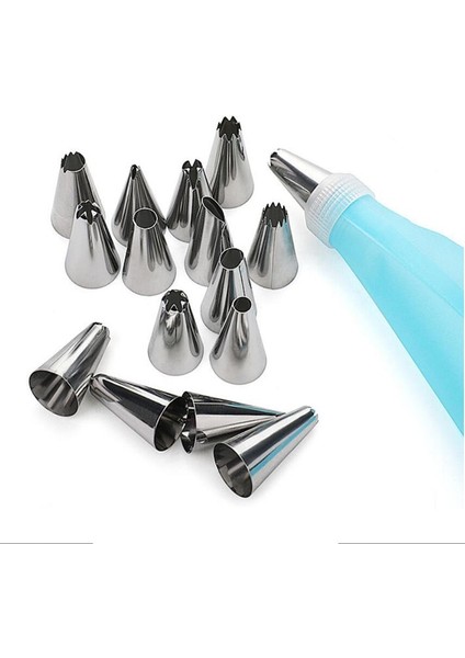 Mavi 26 Adet Tarzı Licone Pasta Torbası Ipuçları Mutfak Dıy 48 Buzlanma G Nozul + Krem Yeniden Kullanılabilir Kek Dekorasyon Araçları Pasta Çantaları (Yurt Dışından) fırsatları
