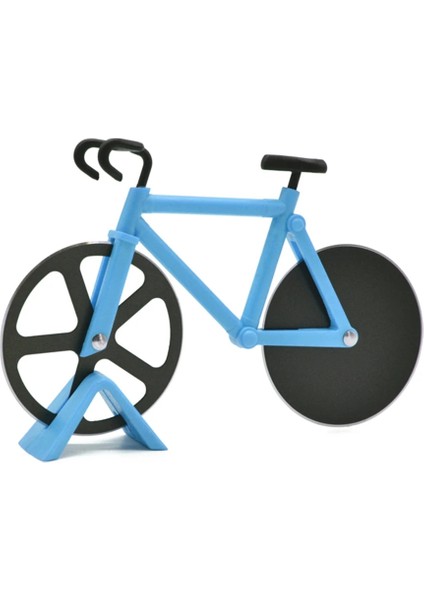 Beyaz Stil Yeni Bisiklet Pizza Kesici Tekerlek Yapışmaz Çift Kesme Tekerlekleri Paslanmaz Çelik Bisiklet Pizza Dilimleyici Pizza Severler Için Tatil Tatili (Yurt Dışından) fiyatları