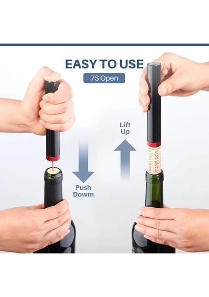 Gümüş Tarzı Hava Pompası Şarap Şişe Açacağı Güvenli Taşınabilir Paslanmaz Çelik Ork Sökücü Hava Basıncı Tirbuşon Mutfak Aletleri Bar Aksesuarları (Yurt Dışından) modelleri