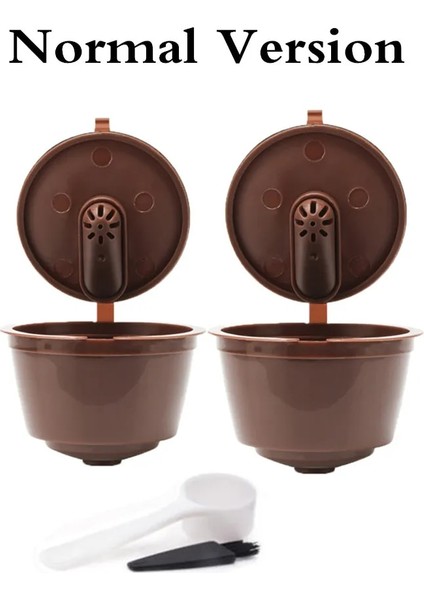 2 Normal Stil Dolce Gusto Için Paslanmaz Çelik Kahve Kapsülü Doldurulabilir Yeniden Kullanılabilir Nescafe ile Uyumlu Dolce Gusto Yeniden Kullanılabilir Kahve Filtreleri (Yurt Dışından)