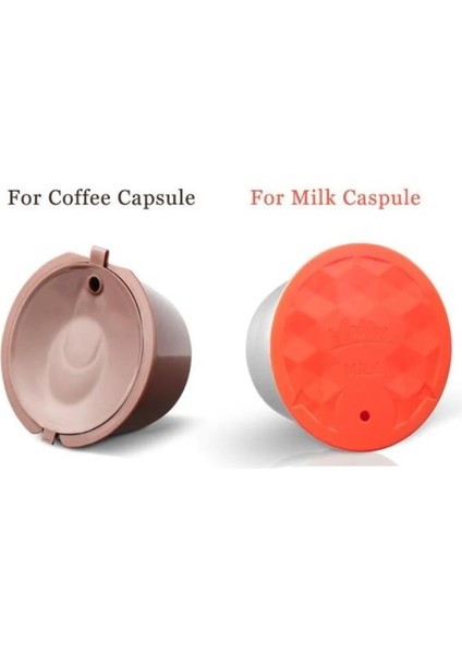 Koyu Haki Stili Icafilasicafilas Yeniden Kullanılabilir Silikon Yeşil Kapak Dolce Gusto Kahve Filtreleri Için Doldurulabilir Bakla ve Süt Kapsülü Dıy Kolay Kahve (Yurt Dışından)