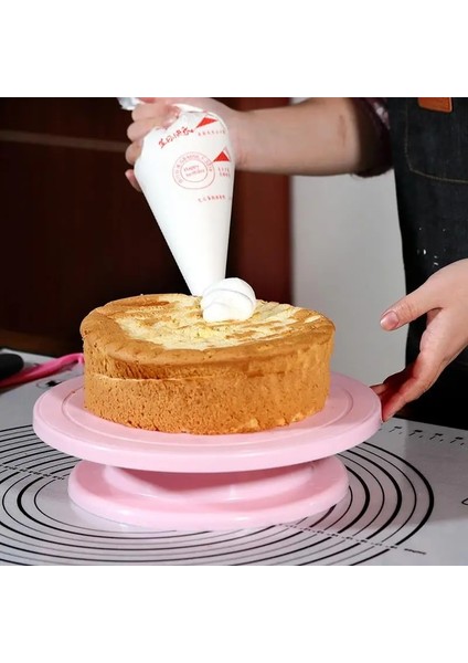 Mor Tarzı Kek Pikap Döner Kaymaz Yuvarlak Kek Standı Kek Dekorasyon Araçları Kek Döner Tabla Mutfak Dıy Tava Pişirme Araçları (Yurt Dışından)
