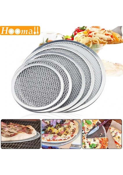 11 Inç Tarzı Yeni Yapışmaz Pizza Ekranı Tava Pişirme Tepsisi Metal Net'ten Emless'e Alüminyum Metal Net Bakeware Mutfak Aletleri Pizza (Yurt Dışından) modelleri