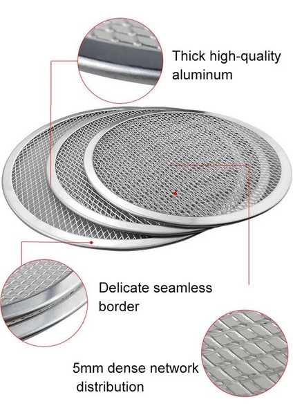 11 Inç Tarzı Yeni Yapışmaz Pizza Ekranı Tava Pişirme Tepsisi Metal Net'ten Emless'e Alüminyum Metal Net Bakeware Mutfak Aletleri Pizza (Yurt Dışından) indirimleri