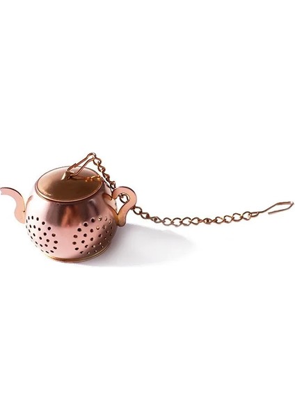 Gümüş Tarzı Metal Çay Süzgeci Demlik Şekli Gevşek Çay Demlik Paslanmaz Çelik Yaprak Çay Makinesi Süzgeç Zinciri Damlama Tepsisi Bitkisel Baharat Filtresi (Yurt Dışından)