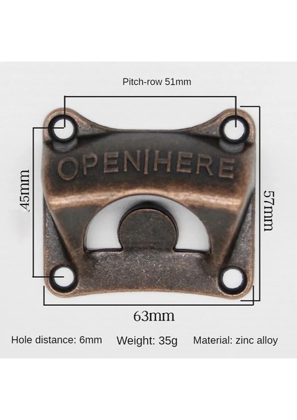 Bronz-1pc Tarzı Çinko Alaşımlı Vintage Bronz Duvara Monte Açacağı Şarap Bira Soda Cam Kapak Şişe Açacağı Mutfak Aksesuarları Malzemeleri Bar (Yurt Dışından) fırsatları