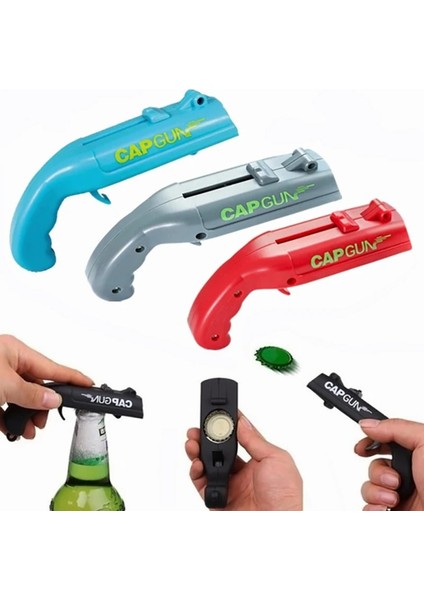 Mavi Stil Konserve Açacakları Yaylı Kapak Mancınık Fırlatıcı Tabanca Şekli Bar Aracı Içecek Açma Atıcı Bira Şişe Açacağı Yaratıcı Parti (Yurt Dışından) fiyatları