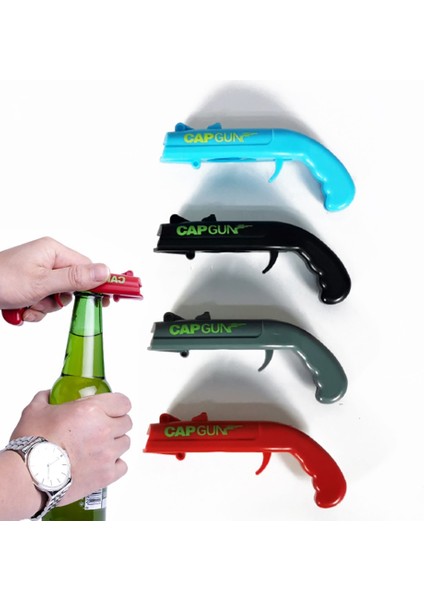 Mavi Stil Konserve Açacakları Yaylı Kapak Mancınık Fırlatıcı Tabanca Şekli Bar Aracı Içecek Açma Atıcı Bira Şişe Açacağı Yaratıcı Parti (Yurt Dışından) fırsatları