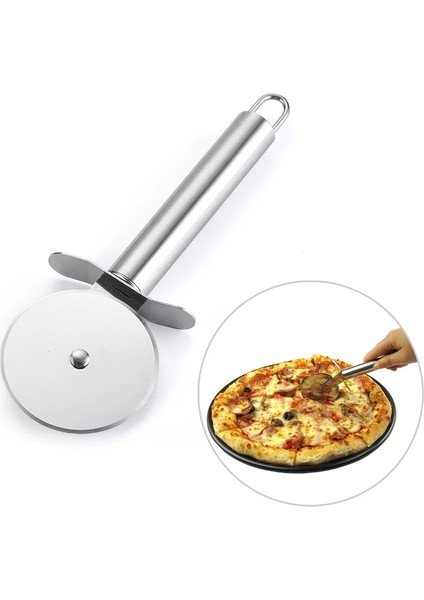 1 Tekerlek Stili Tekerlekler Kesici Hamur Bölücü Yan Makarna Bıçağı Esnek Makaralı Bıçak Pizza Pasta Soyucu Paslanmaz Çelik Bakeware Araçları 35 (Yurt Dışından)