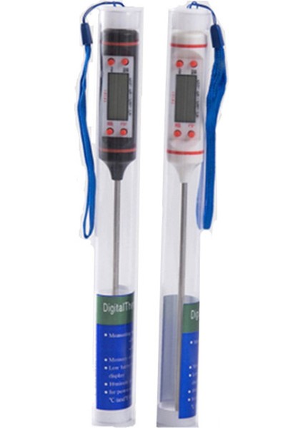 Beyaz Stil Mutfak Termometresi Dijital Elektronik Gıda Metal Probu Kek Şeker Aşçı Gıda Barbekü Süt Mutfak Kablosuz Termometre Metre Ölçer (Yurt Dışından) fırsatları