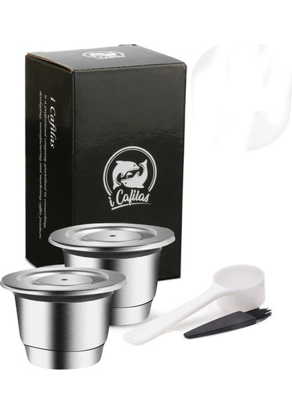 Açık Sarı Stil Icafilas Doldurulabilir Paslanmaz Çelik Espresso Kahve Makinesi Nespresso Makinesi Için Kapsül Yeniden Kullanılabilir Filtre Kahve Kapları (Yurt Dışından)