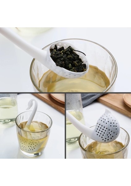 Siyah Beyaz Tarzı Çay Demlik Kuğu Gevşek Çay Süzgeç Drinkware Aksesuarları Bitki Baharat Filtresi Difüzör Çay Aletleri Kahve Filtresi (Yurt Dışından) fiyatları