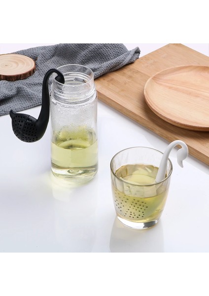 Siyah Beyaz Tarzı Çay Demlik Kuğu Gevşek Çay Süzgeç Drinkware Aksesuarları Bitki Baharat Filtresi Difüzör Çay Aletleri Kahve Filtresi (Yurt Dışından) fırsatları