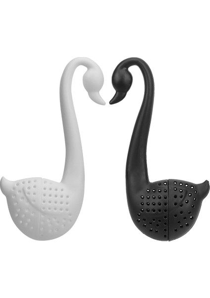 Siyah Beyaz Tarzı Çay Demlik Kuğu Gevşek Çay Süzgeç Drinkware Aksesuarları Bitki Baharat Filtresi Difüzör Çay Aletleri Kahve Filtresi (Yurt Dışından) indirimleri