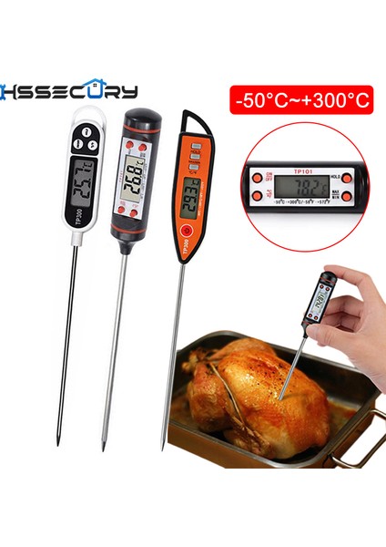 Turuncu Tarzı Dijital Et Termometresi Barbekü Fırın Mutfak Dijital Pişirme Gıda Probu Gıda Sıcaklık Sensörü Ölçer Pişirme Termometre Ölçer Aracı (Yurt Dışından) fiyatları