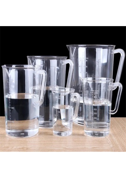 Açık Yeşil Tarzı Akrilik Plastik Dereceli Ölçme Kabı Sıvı Konteyner Epoksi Relicone Yapma Aracı Şeffaf Karıştırma Kabı Ölçüm Kaşığı (Yurt Dışından)