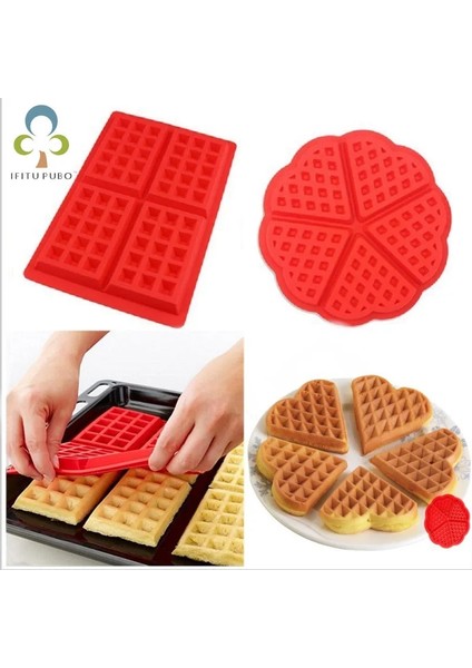 4 Delikli Dikdörtgen Stili Dıy Waffle Kalıp Makinesi Tava Mikrodalga Pişirme Kurabiye Kek Muffin Silikon Bakeware Pişirme Araçları Mutfak Aksesuarları Malzemeleri Zxh (Yurt Dışından) fırsatları