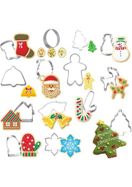 1 Adet Turp Stili 1 Adet Paslanmaz Çelik Noel Çerez Kesici Bisküvi Kalıbı Kek Kalıbı Noel Tema Pişirme Aracı Kar Tanesi Noel Baba Zencefilli Kurabiye Adam (Yurt Dışından)