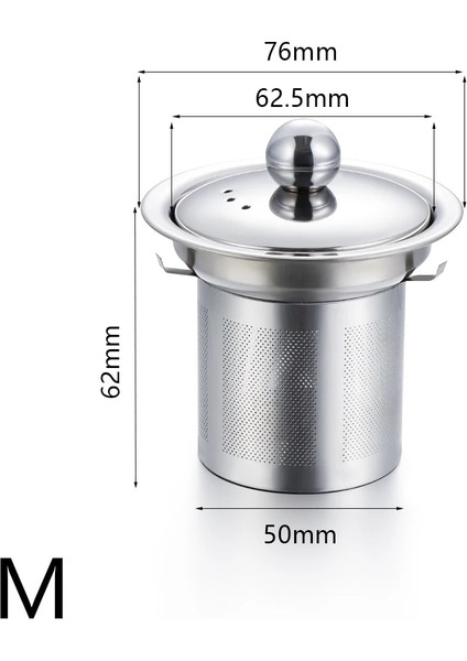 M Tarzı Yeniden Kullanılabilir Paslanmaz Çelik Çay Süzgeç Ince Örgü Demlik Sepeti Gevşek Çay Yaprağı Kahve Demlik Kupa Çaydanlık Çay Takımı Için Bitki Filtresi (Yurt Dışından)