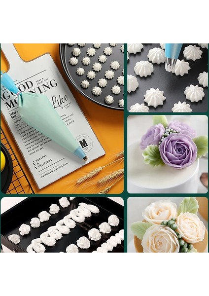 E14-14PCS-MAVI Tarzı Silikon Pasta Torbası G Nozullar Dondurma Kremalı Kek Dekorasyon Araçları Pasta Çantaları + 24 Nozul Seti Yeniden Kullanılabilir Ipuçları Mutfak (Yurt Dışından) modelleri