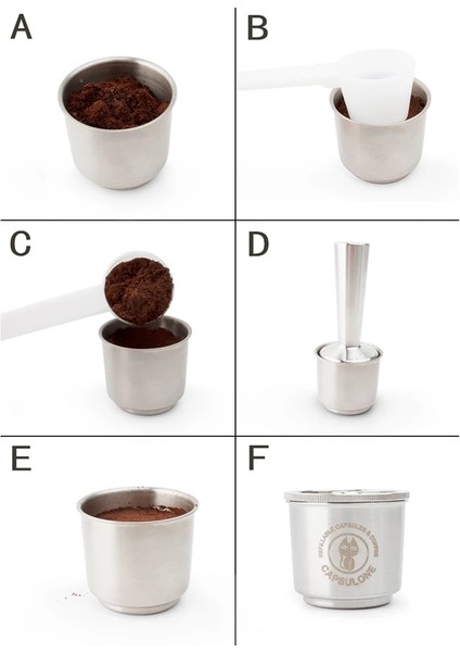 1 Yüzük Stili Capsulone Metal Paslanmaz Çelik Doldurulabilir Yeniden Kullanılabilir Kapsül Pod Illy Kahve Makinesi Için Uygun (Yurt Dışından) fırsatları