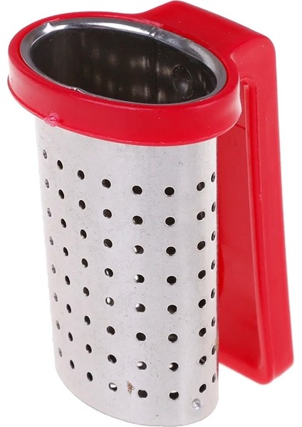 Kırmızı Stil Paslanmaz Çelik Kullanımlık Saplı Çay Demlik Çay Süzgeci Çaydanlık Çay Poşeti Demlik Filtre Ev Çay Bira Yapımı (Yurt Dışından)