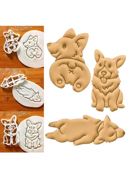 1 Adet Bir Stil Et Dıy Aracı Kek Dekorasyon Kurabiye Kalıbı 3 Tip Sevimli Corgi Köpek Şekilli Kurabiye Kesiciler Kalıp Mutfak Bakeware Araçları Kurabiye (Yurt Dışından) modelleri