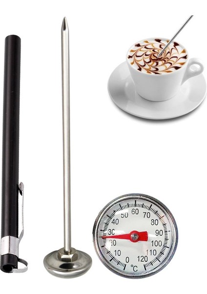 Siyah Stil Paslanmaz Çelik Prob Termometre Anında Okuma Mutfak Yemek Pişirme Süt Kahve Et Barbekü Güvenle Ev Termometreleri (Yurt Dışından) fiyatları