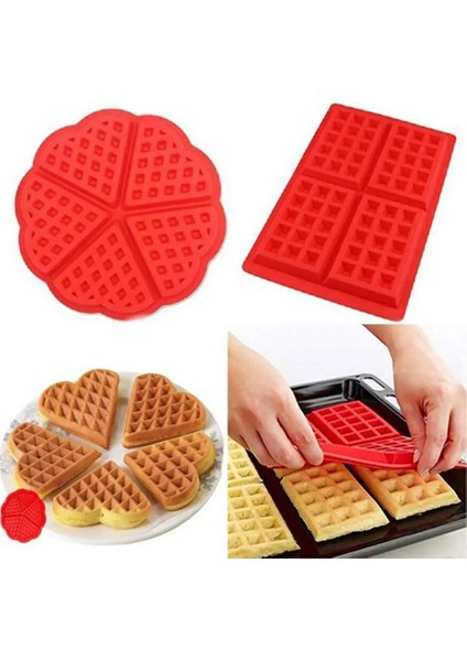 B Tarzı Yapışmaz Waffle Kalıbı Silikon Dıy Kek Kalıbı Squareround Kek Kalıbı Makineleri Pratik Pişirme Kalıbı Bakeware Seti (Yurt Dışından) fiyatları