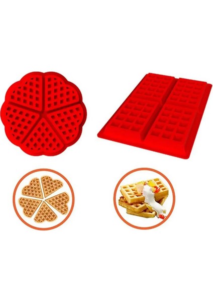 B Tarzı Yapışmaz Waffle Kalıbı Silikon Dıy Kek Kalıbı Squareround Kek Kalıbı Makineleri Pratik Pişirme Kalıbı Bakeware Seti (Yurt Dışından) modelleri