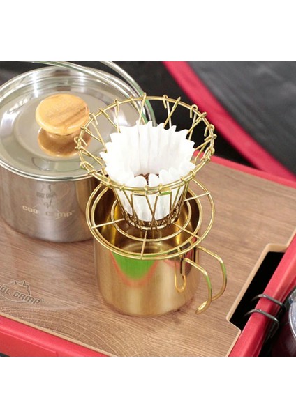 Gümüş Tarzı Katlanabilir Kahve Damlatıcı Filtre Kağıt Tutucu Dağıtıcı Depolama Standı Kamp Katlanır Kahve El Yapımı Koleksiyon Aksesuarları (Yurt Dışından) fırsatları