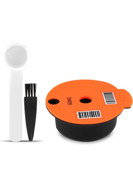 60ML Tarzı Bosch-S Tassimo Mutfak Aletleri Için ml Kahve Makinesi Yeniden Kullanılabilir Kapsül Kahve Fincanı Filtre Sepeti Bakla ve Kaşık Fırçası (Yurt Dışından)