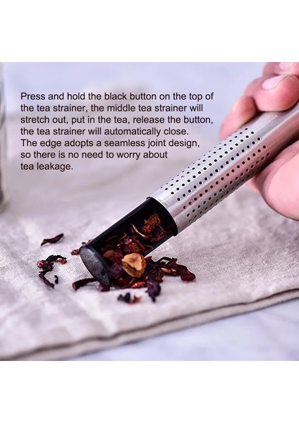 Siyah Stil 1 Adet Çay Filtresi Siyah Çay Demlik Paslanmaz Çelik Boru Tasarım Dokunmatik Hissediyorum Tutucu Çay Kaşığı Mutfak Aksesuarları Araçları (Yurt Dışından) indirimleri